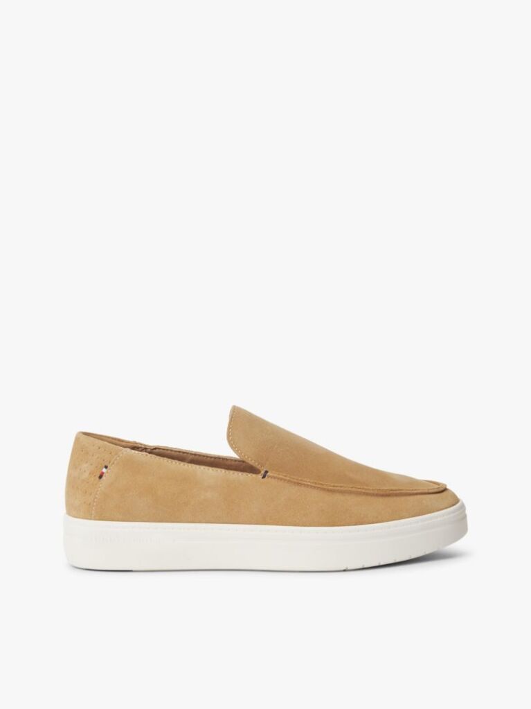 Beige Lightweight Suede Loafers  Men
