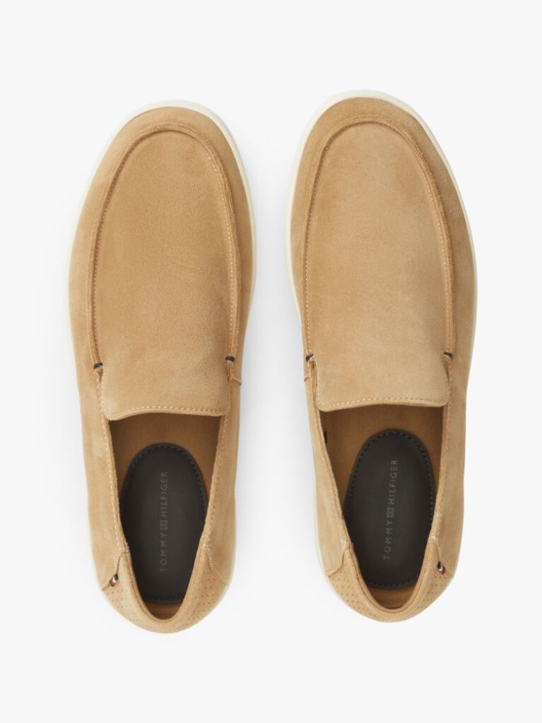 Beige Lightweight Suede Loafers  Men