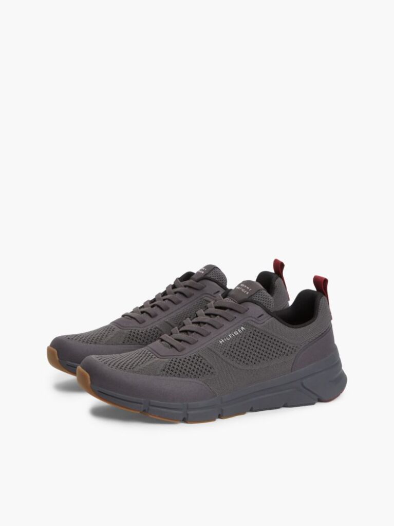 Γκρι Πλεκτά Sneakers Με Λογότυπο  Άνδρες