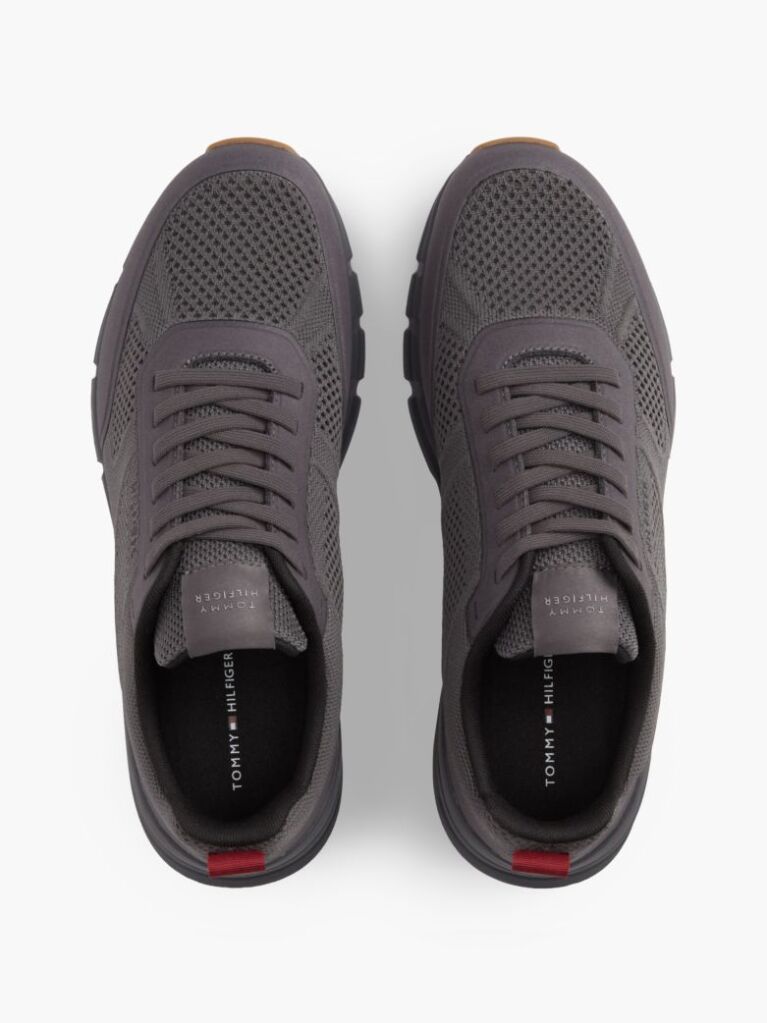 Γκρι Πλεκτά Sneakers Με Λογότυπο  Άνδρες