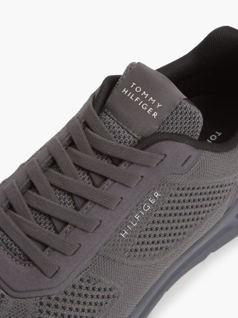 Γκρι Πλεκτά Sneakers Με Λογότυπο  Άνδρες