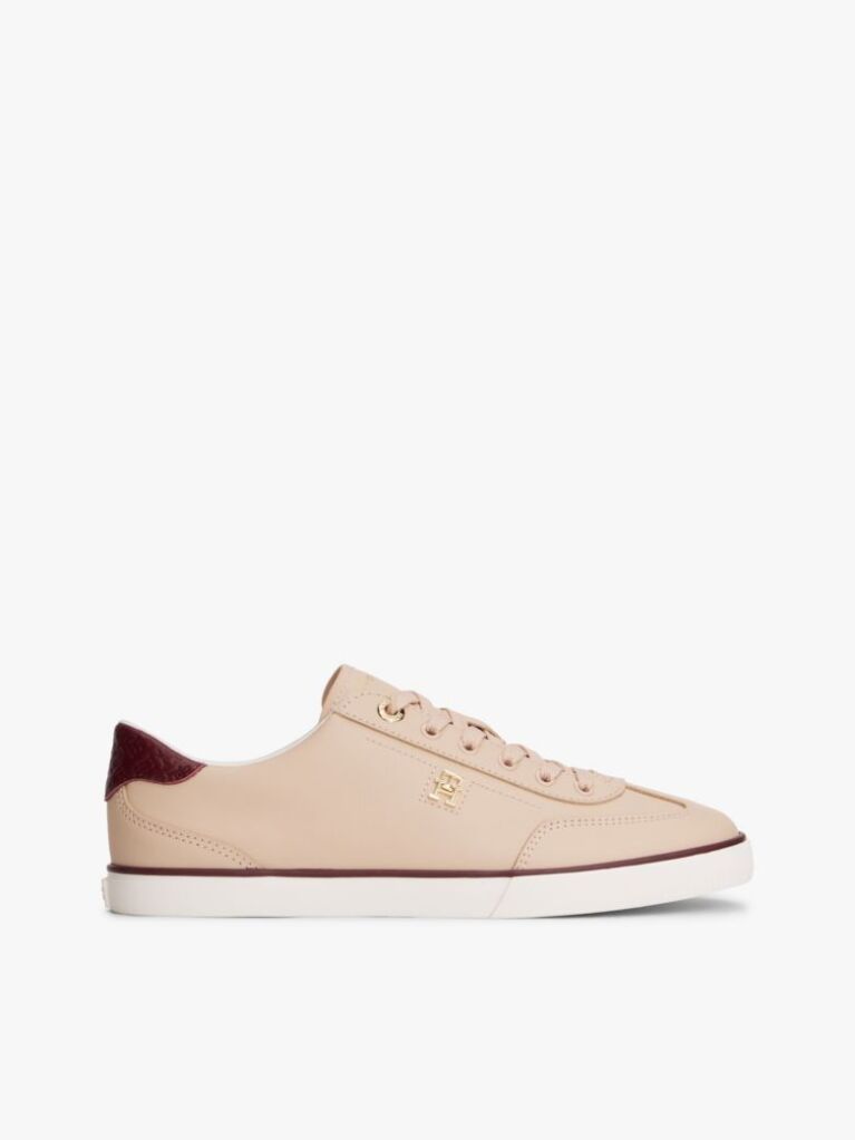 Ροζ Δερμάτινα Δετά Sneakers Με Μονόγραμμα  Γυναίκες