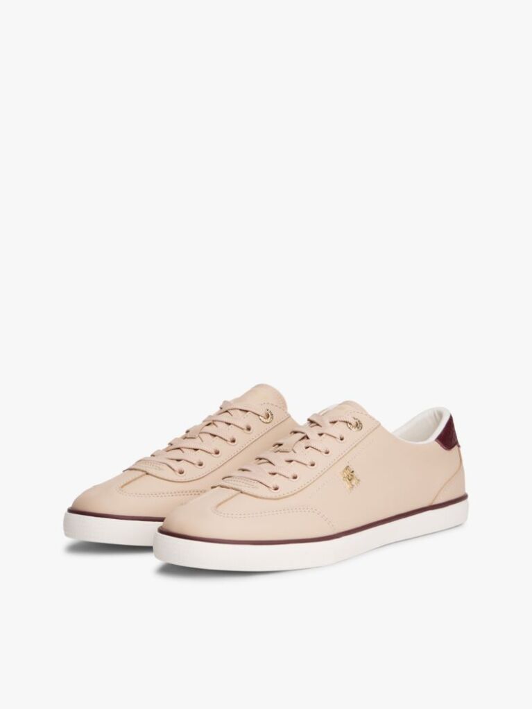 Ροζ Δερμάτινα Δετά Sneakers Με Μονόγραμμα  Γυναίκες