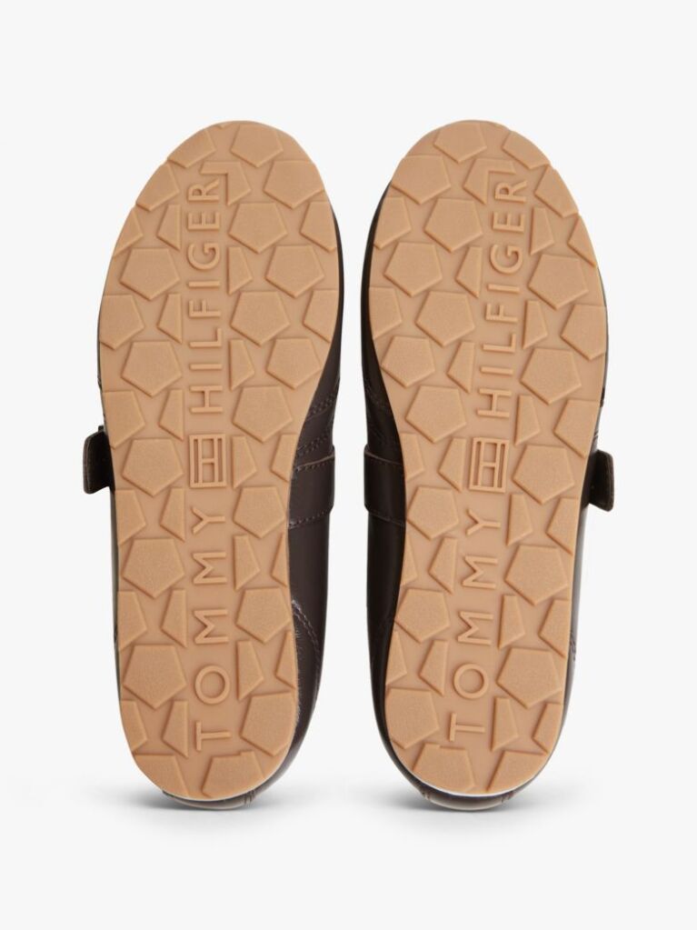 Καφέ Δερμάτινα Sneakers Σε Στιλ Mary Jane  Γυναίκες