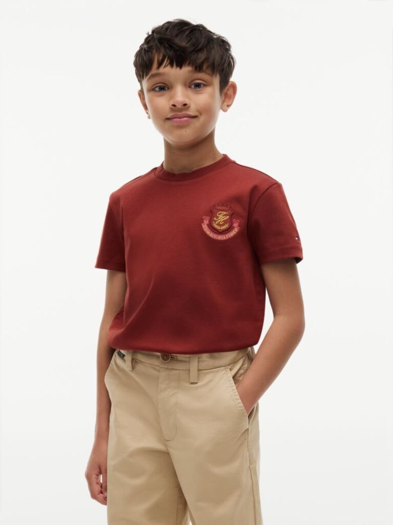 Red Shield Logo Appliqué T-Shirt  Boys