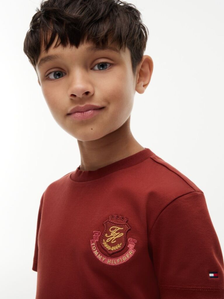 Red Shield Logo Appliqué T-Shirt  Boys