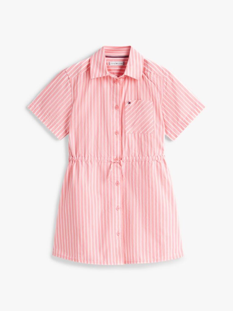 Multi Stripe Poplin Shirt Dress  Girls