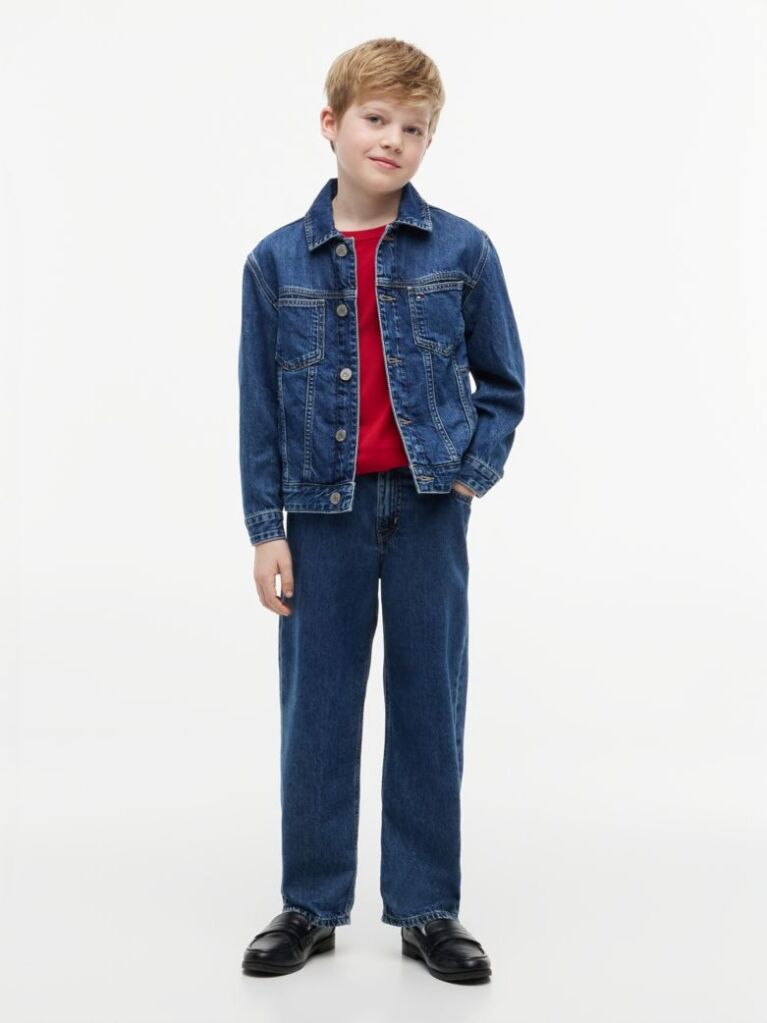 Denim Denim Trucker Τζάκετ Με Πίσω Σημαία  Παιδί Unisex