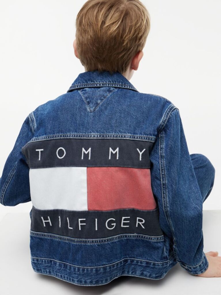 Denim Denim Trucker Τζάκετ Με Πίσω Σημαία  Παιδί Unisex