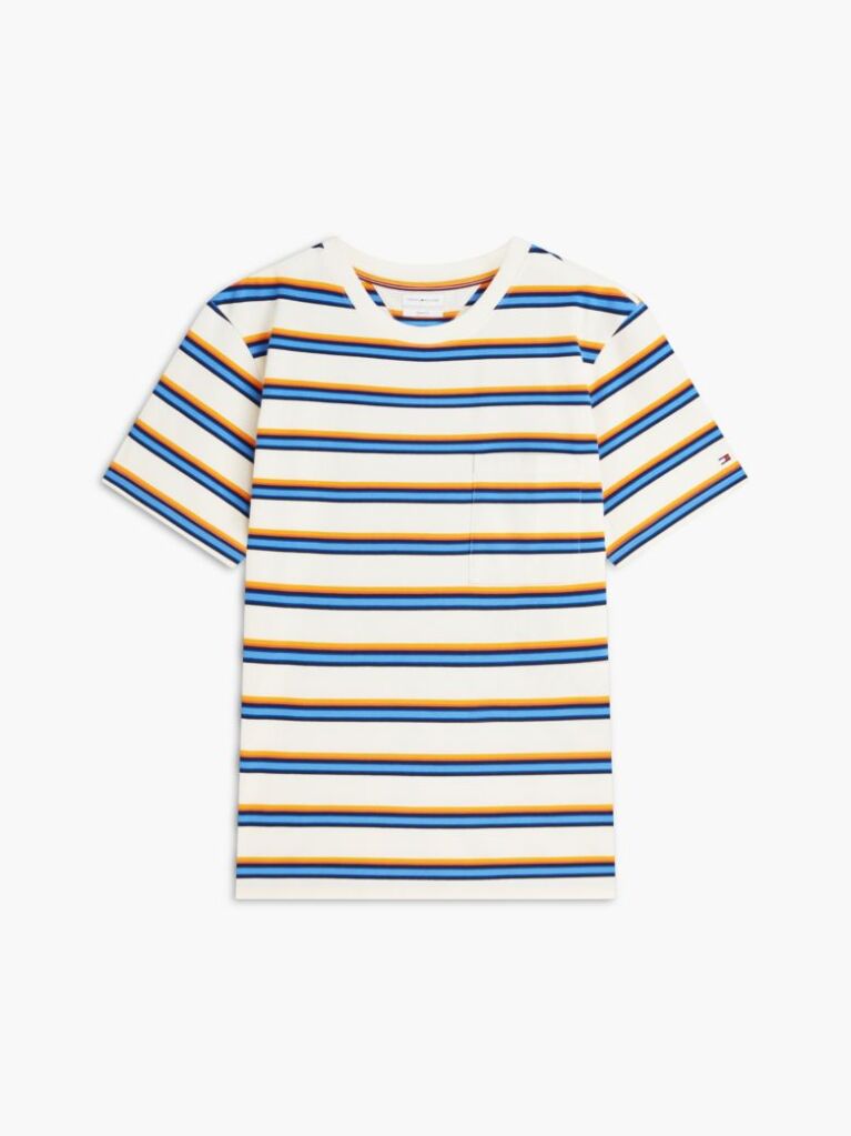 Multi Άνετο T-Shirt Με Ριγέ Σχέδιο  Άνδρες