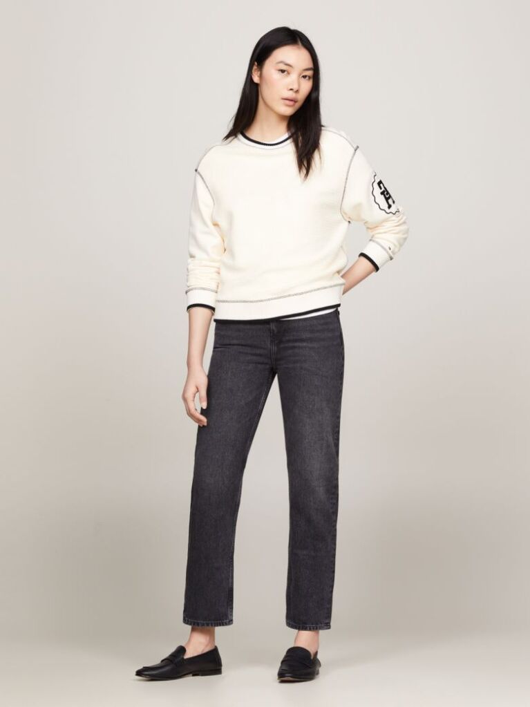 Grey Classics High Rise Fitted Straight Jeans  Women