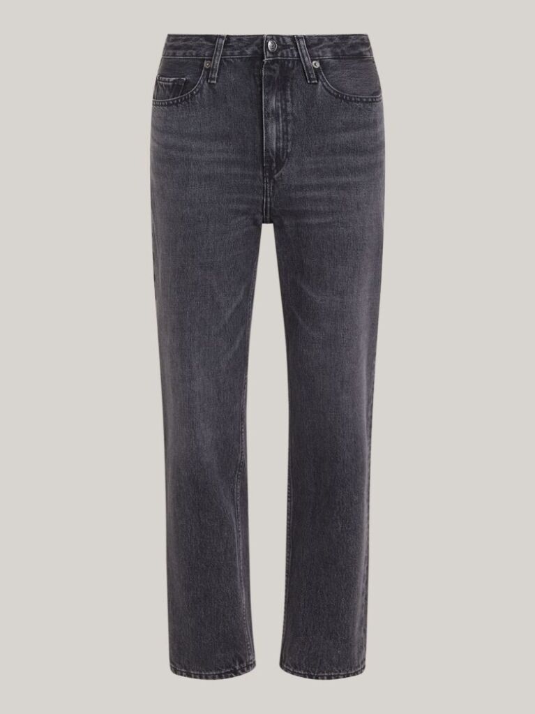 Grey Classics High Rise Fitted Straight Jeans  Women