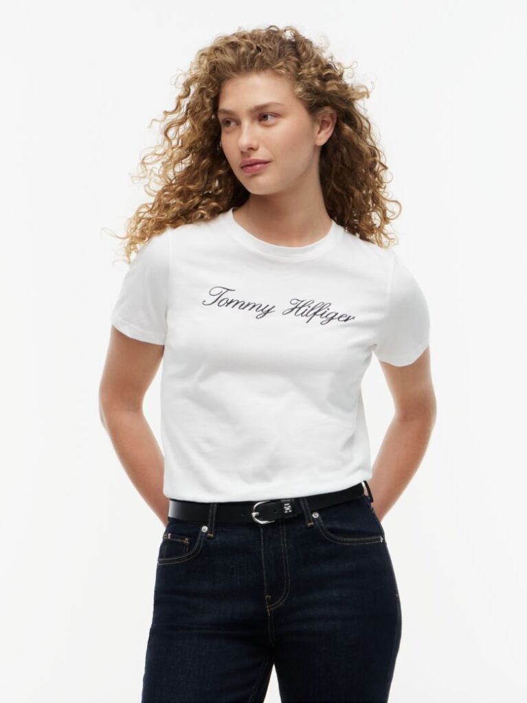 White Logo T-Shirt  Women