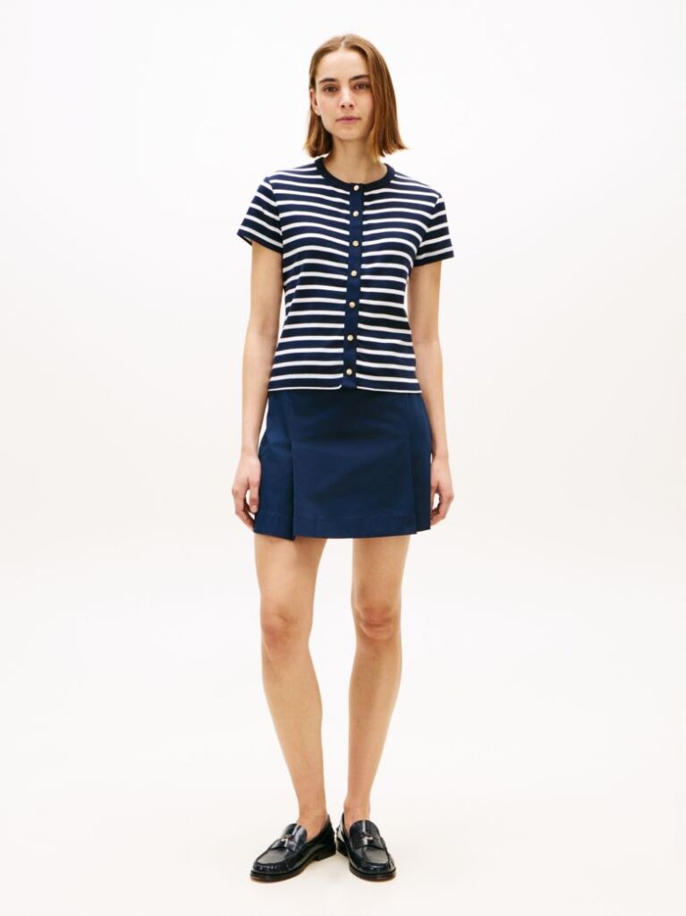 Multi Slim T-Shirt Με Χρυσά Κουμπιά  Γυναίκες