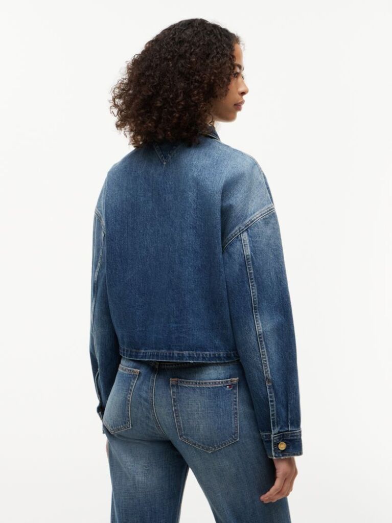 Blue Flag Horsebit Relaxed Denim Jacket  Women