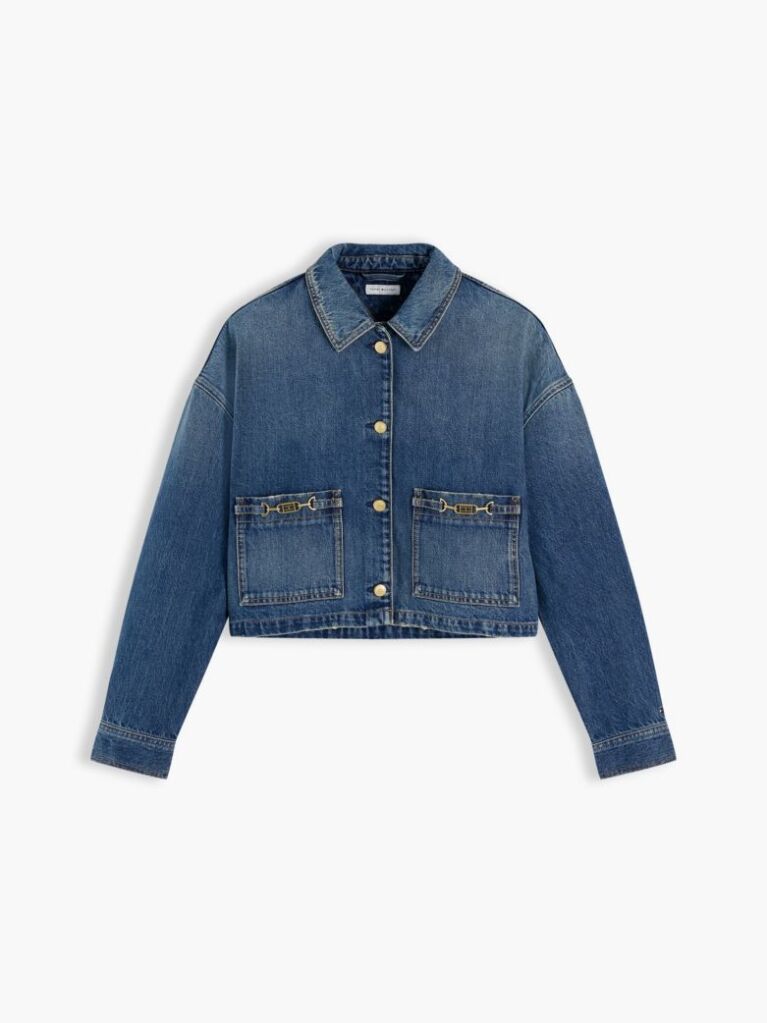 Blue Flag Horsebit Relaxed Denim Jacket  Women