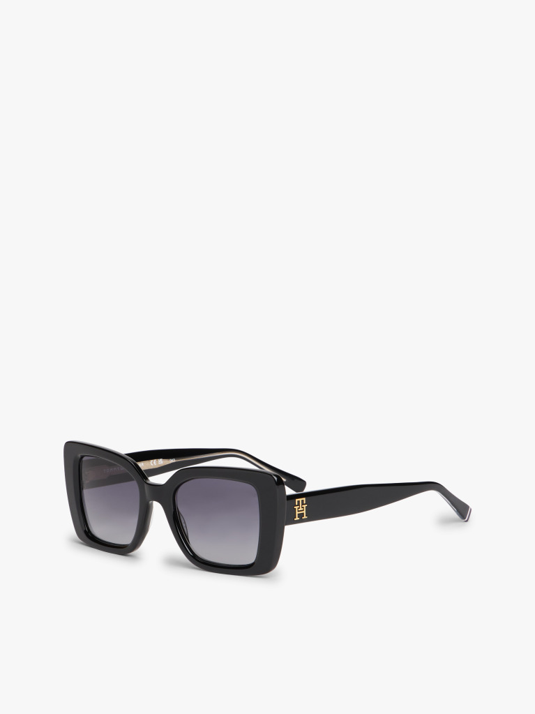 Μαύρο TH Monogram Γυαλιά Ηλίου Cat Eye Με Polarised Φακό  Γυναίκες