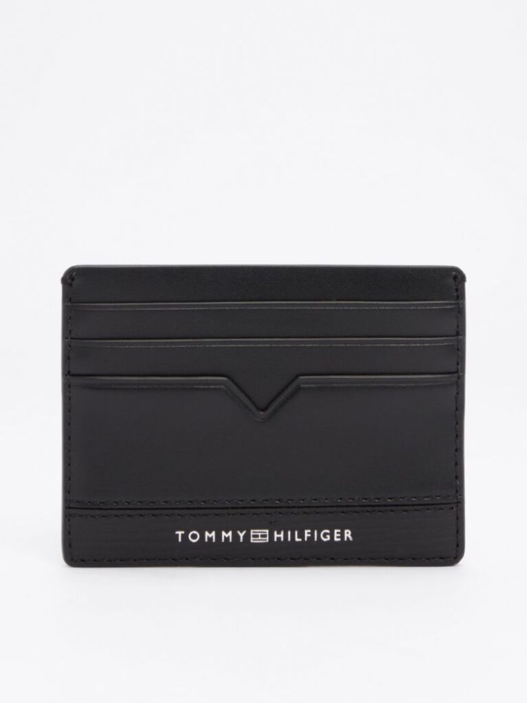 Black TH Business Leather Card Holder  Men