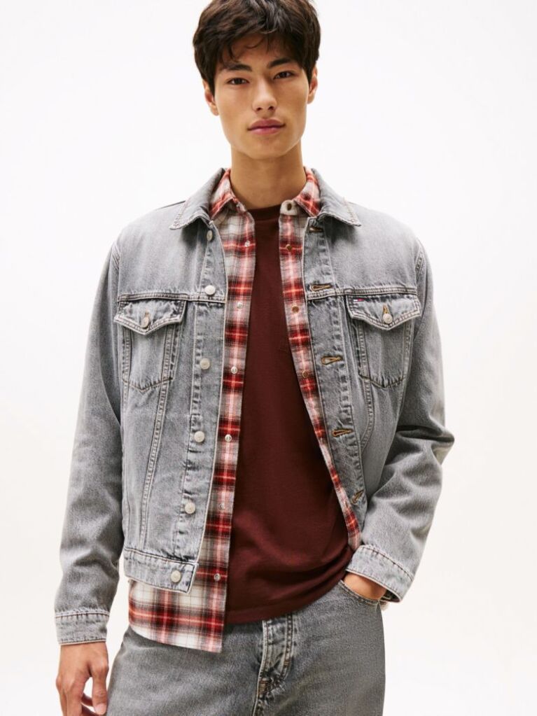 Denim Ryan Denim Trucker Τζάκετ Με Λογότυπο Στο Πίσω Μέρος  Άνδρες