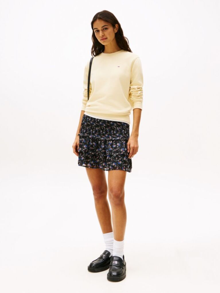 Multi Floral Print Tiered Mini Skirt  Women