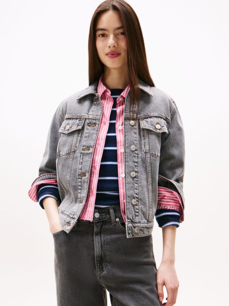 Denim Denim Trucker Τζάκετ Με Colour-Block Λογότυπο  Γυναίκες