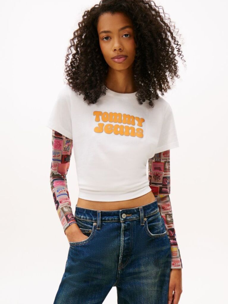 Beige Essential Regular Logo Tee  Women