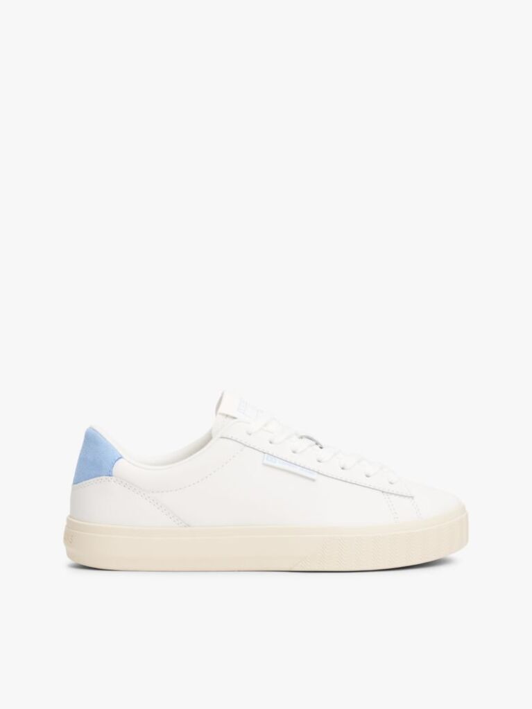 Μπλε Essential Δερμάτινα Sneakers Με Λεπτομέρειες Σε Αντίθεση  Γυναίκες