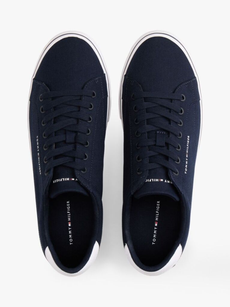 Μπλε Sneakers Από Canvas Με Ανάγλυφη Λεπτομέρεια  Άνδρες