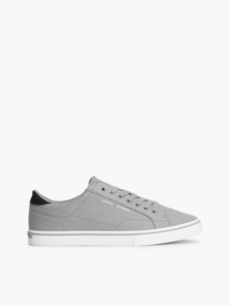Γκρι Sneakers Από Canvas Με Ανάγλυφη Λεπτομέρεια  Άνδρες