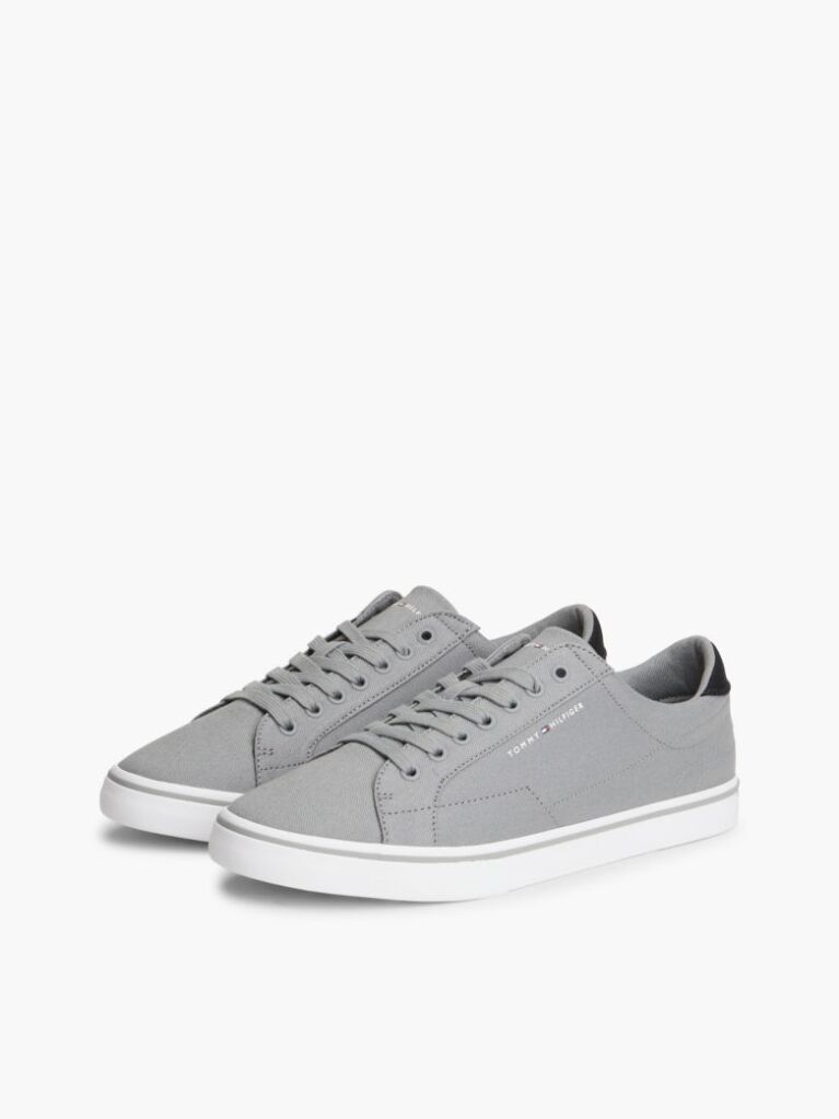 Γκρι Sneakers Από Canvas Με Ανάγλυφη Λεπτομέρεια  Άνδρες