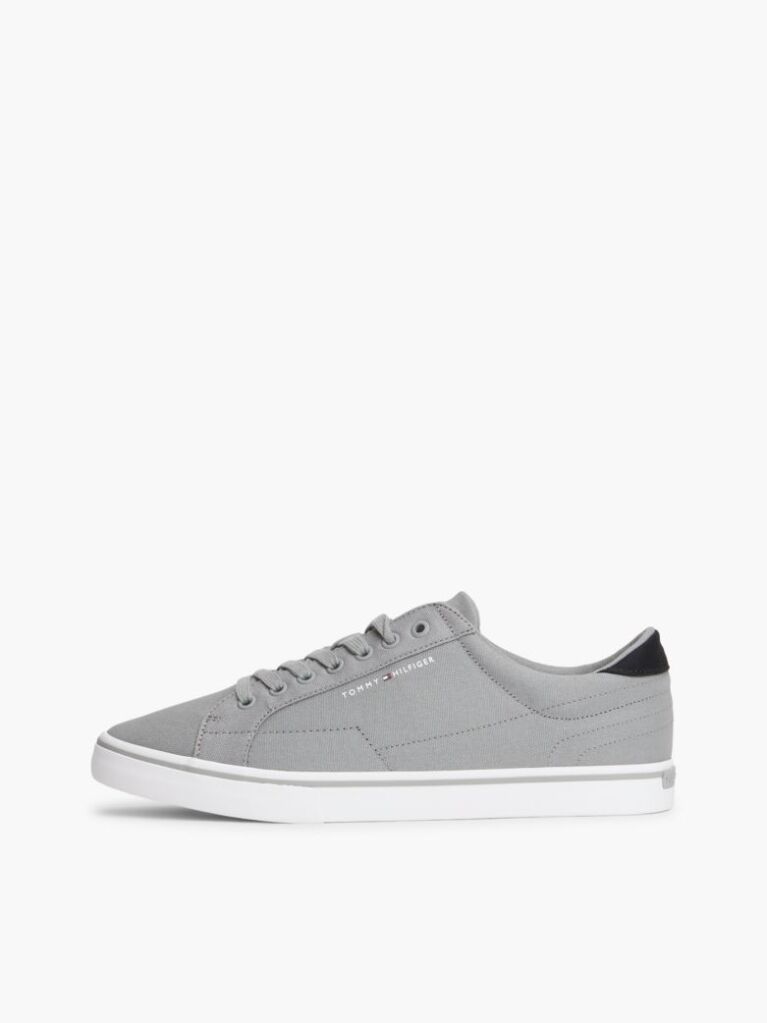 Γκρι Sneakers Από Canvas Με Ανάγλυφη Λεπτομέρεια  Άνδρες