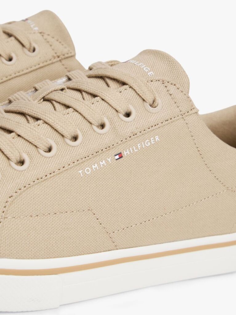 Μπεζ Sneakers Από Canvas Με Ανάγλυφη Λεπτομέρεια  Άνδρες