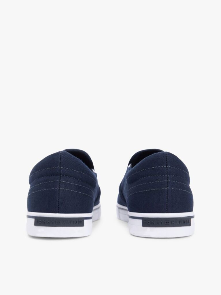 Μπλε Slip-On Sneakers Από Canvas  Άνδρες