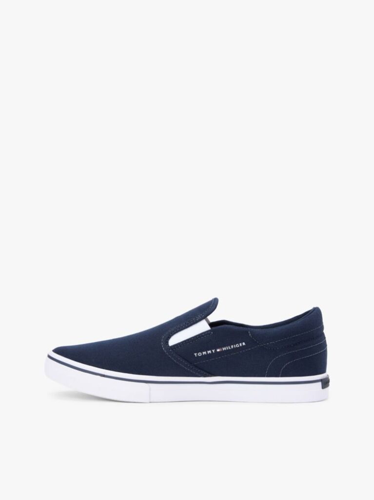 Μπλε Slip-On Sneakers Από Canvas  Άνδρες