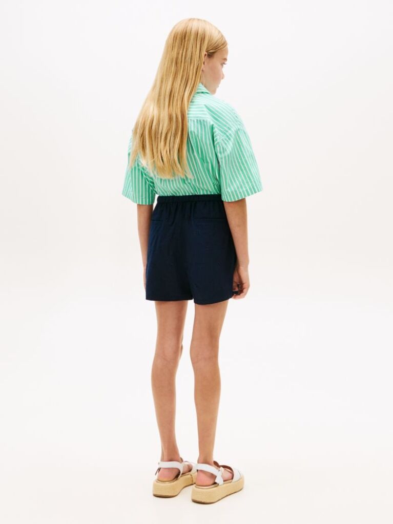 Blue Broderie Anglaise Wide Leg Shorts  Girls