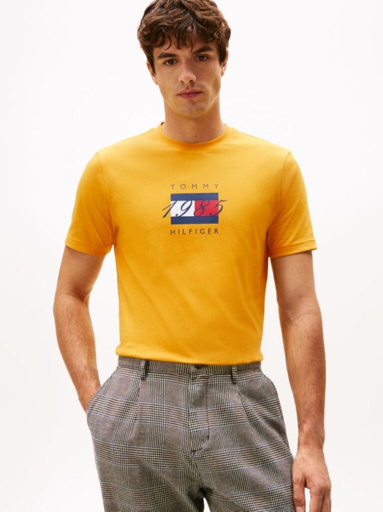 Yellow Flag Graphic Jersey T-Shirt  Men