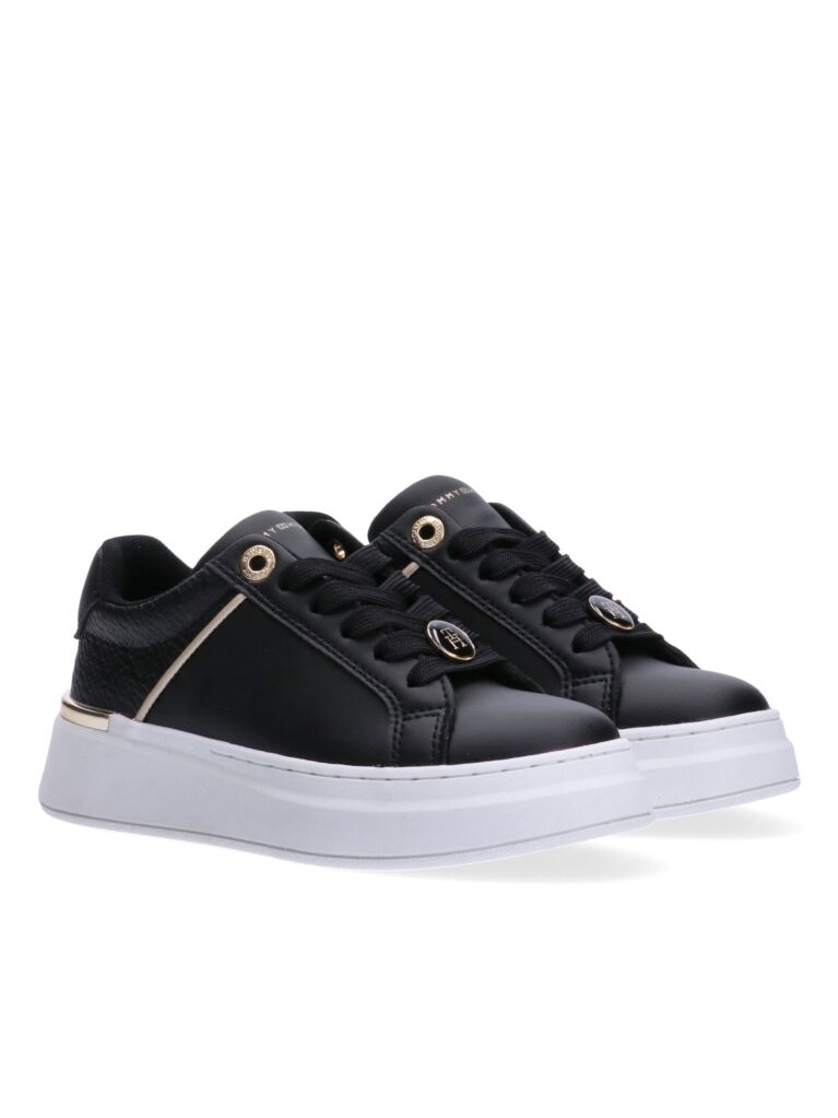Μαύρο TH Monogram Δετά Sneakers  Κορίτσια