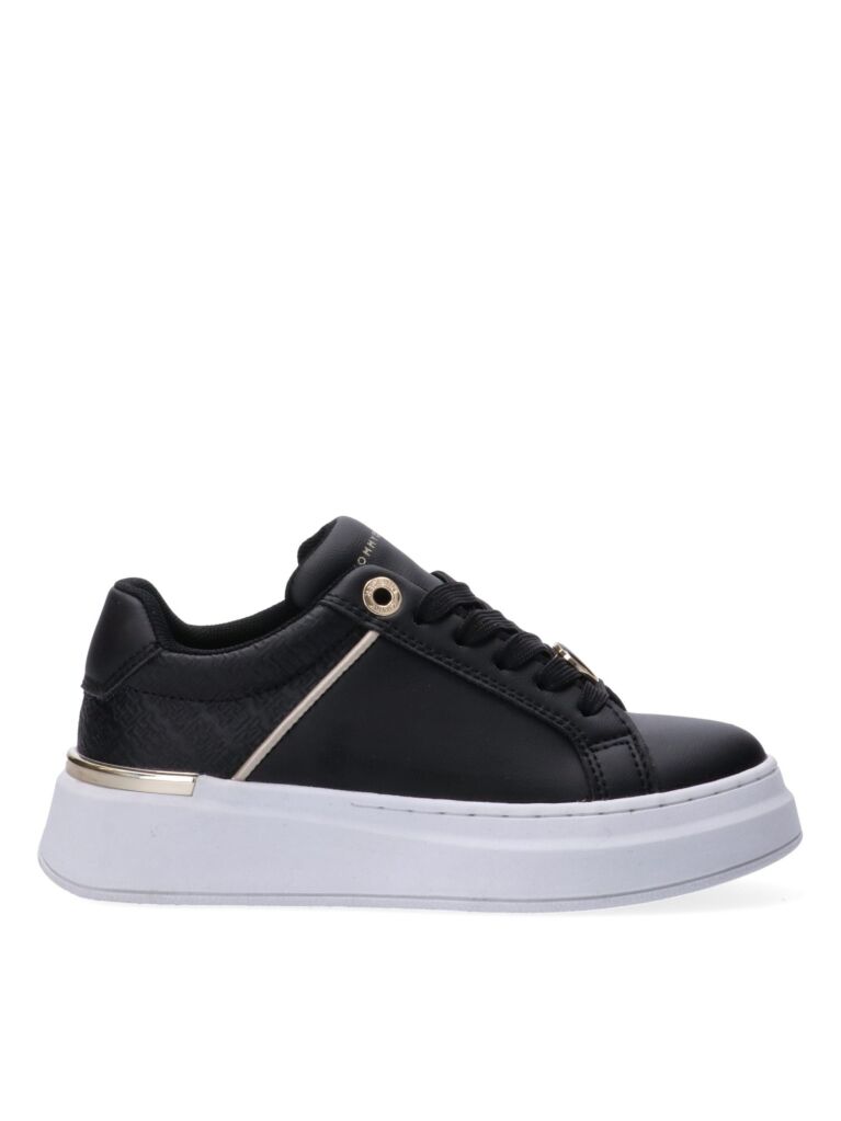 Μαύρο TH Monogram Δετά Sneakers  Κορίτσια