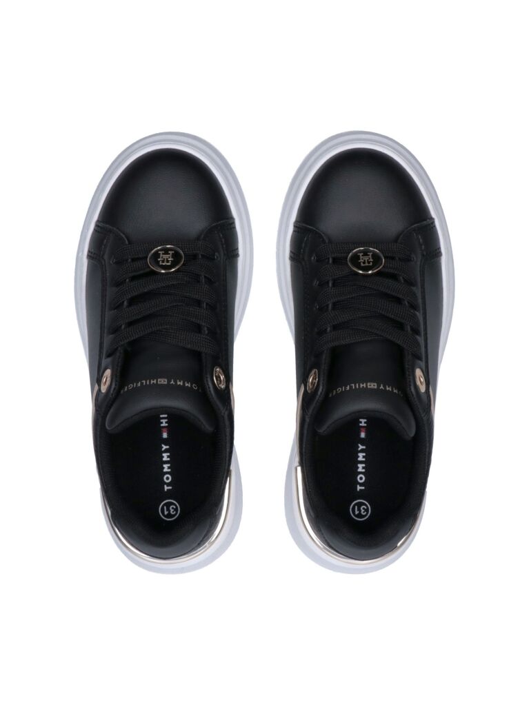 Μαύρο TH Monogram Δετά Sneakers  Κορίτσια