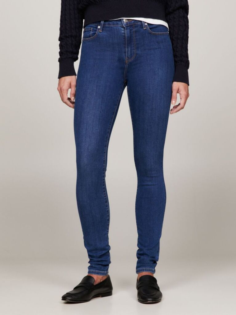 Denim Ψηλόμεσο Skinny Παντελόνι Με Τεχνολογία TH Flex  Γυναίκες