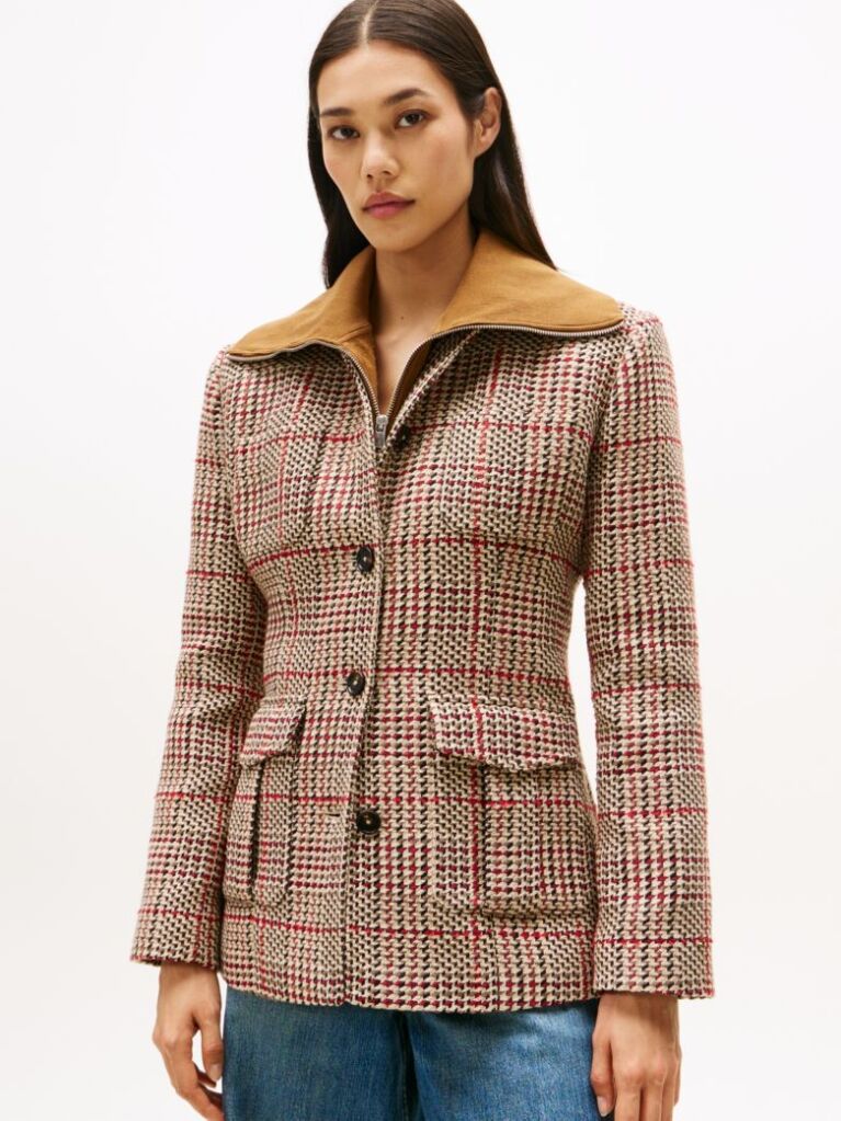 Multi Blazer Σε Κανονική Γραμμή Από Tweed Με Μονή Σειρά Κουμπιών  Γυναίκες