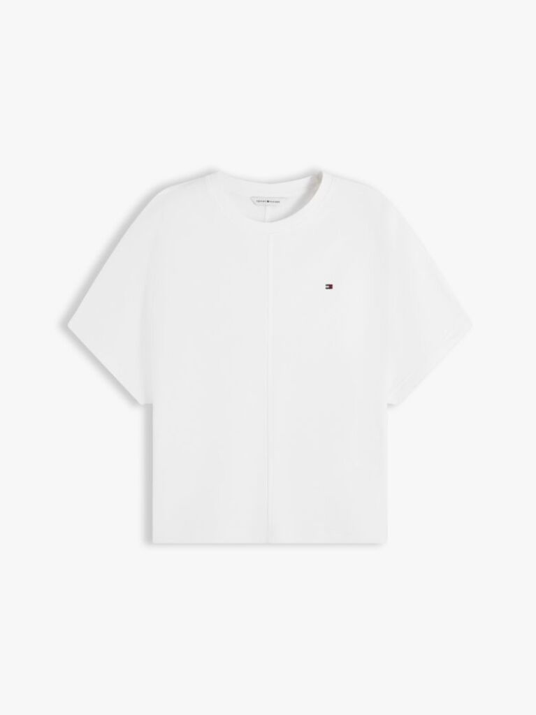 Άσπρο T-Shirt Με Κλασική Λαιμόκοψη Και Μανίκι Batwing  Γυναίκες