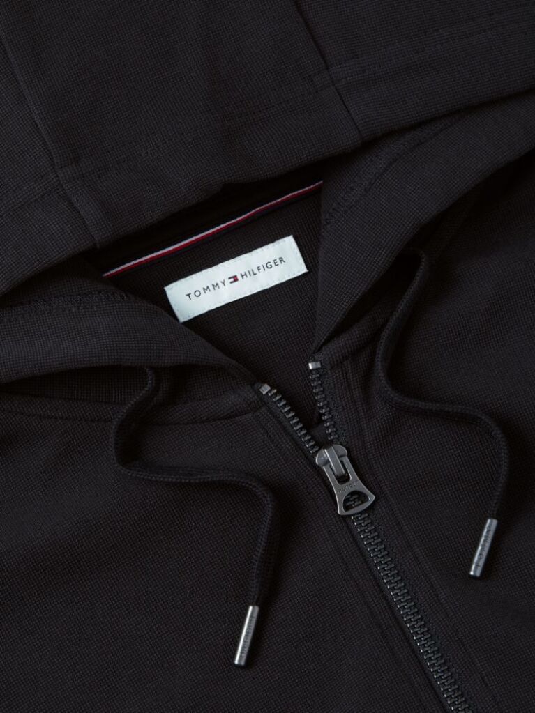 Μαύρο Hoody Με Nautical Λογότυπο Και Φερμουάρ  Άνδρες