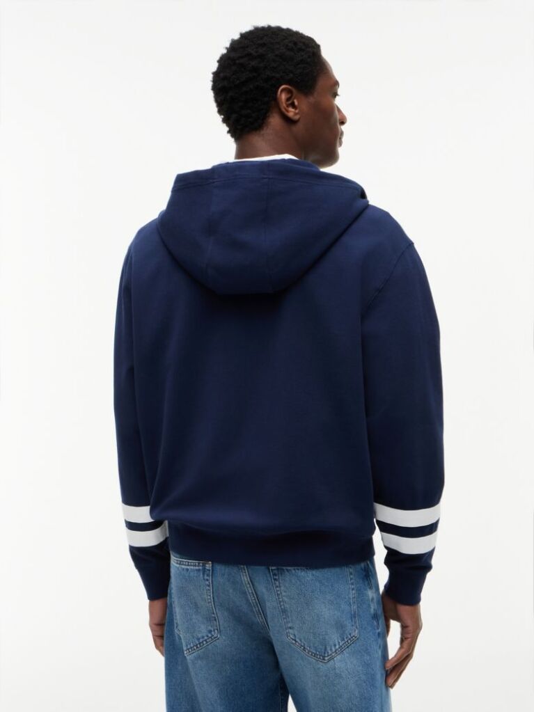 Μπλε Hoody Με Nautical Λογότυπο Και Φερμουάρ  Άνδρες