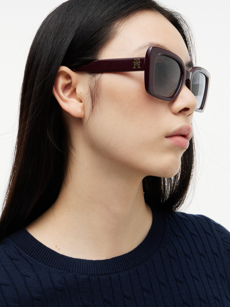 Κόκκινο TH Monogram Γυαλιά Ηλίου Cat Eye Με Polarised Φακό  Γυναίκες