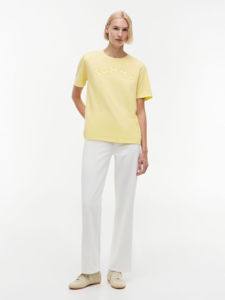 Yellow Relaxed Washed Jersey T-Shirt  Women