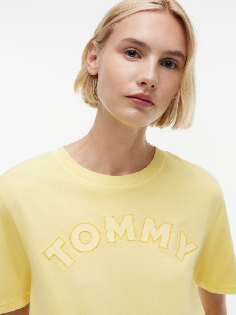 Yellow Relaxed Washed Jersey T-Shirt  Women