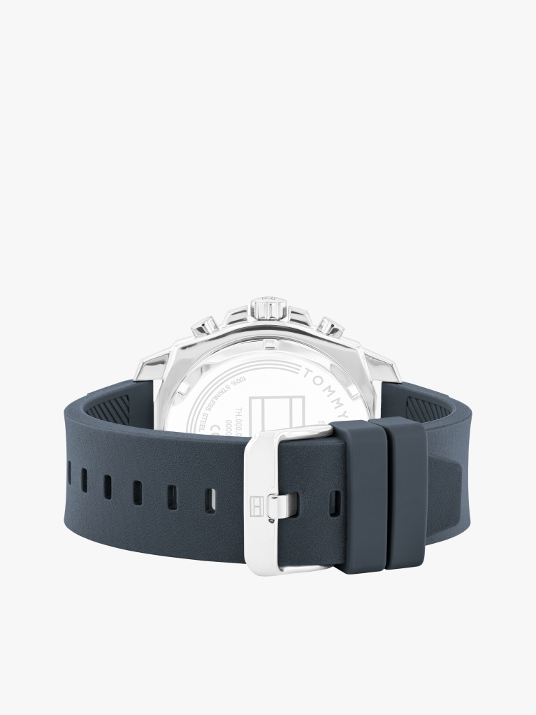 Blue Blue Silicone Bezel Sub-Counter Watch  Men