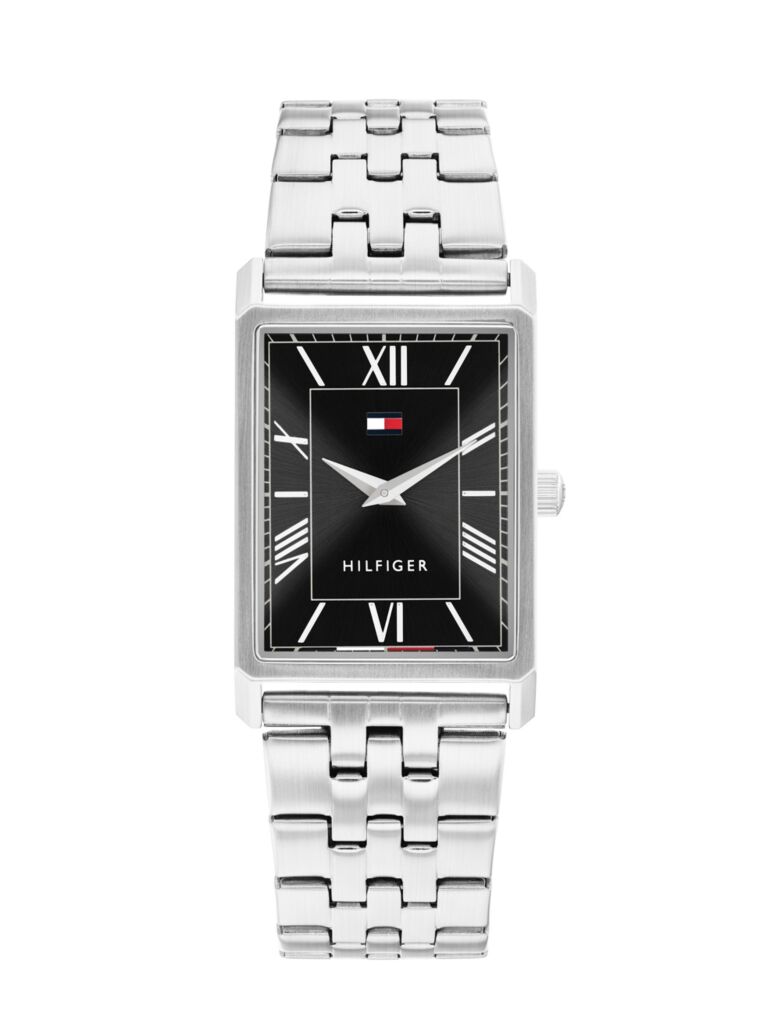 Black Silver-Black Dial Two-Tone Stainless Steel Watch  Men