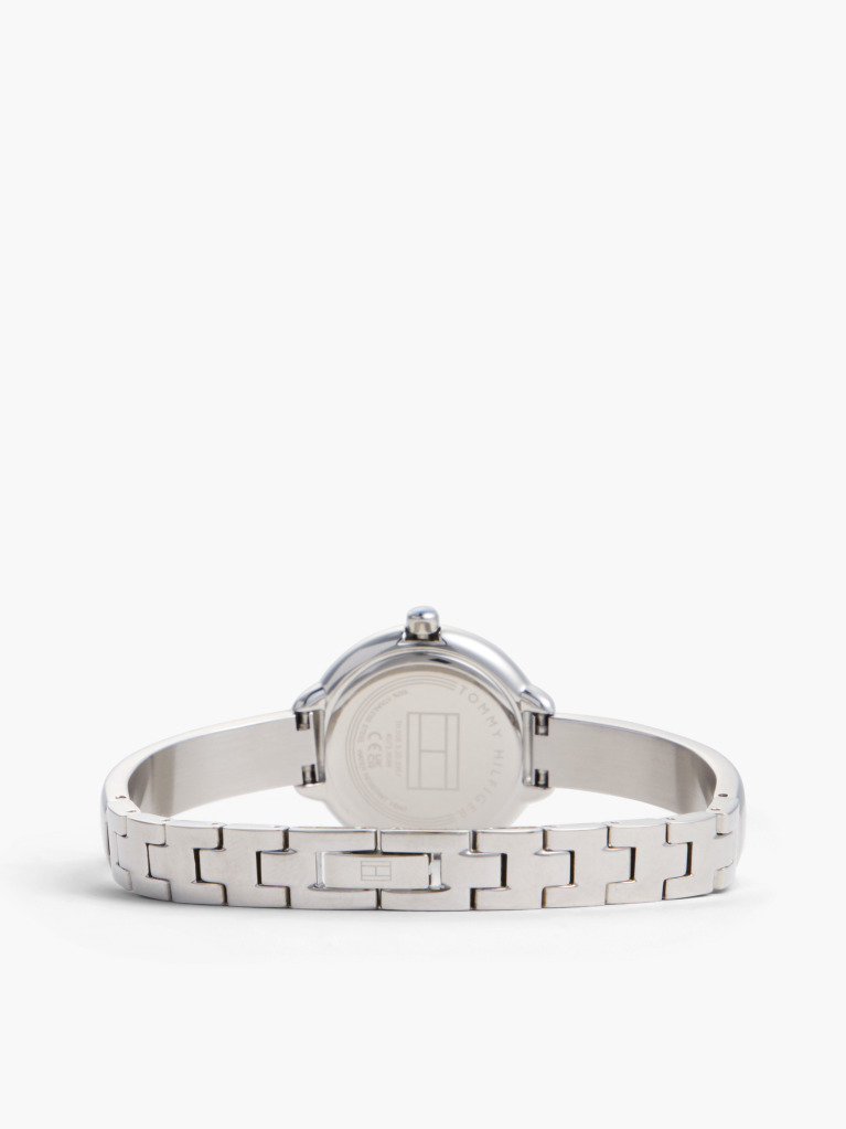 White Stainless Steel Bangle Watch  Women